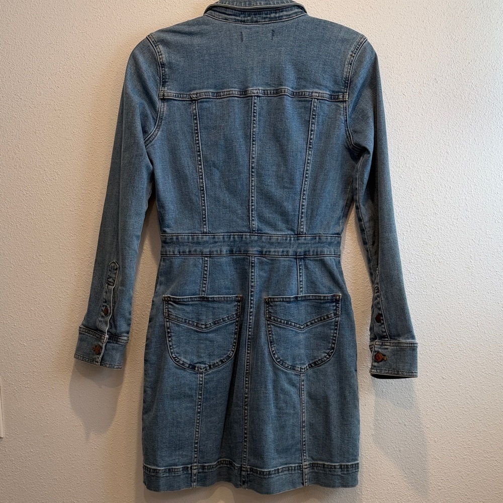 Madewell Light Blue Denim Button-Front Dress size 2 - Picture 2 of 7